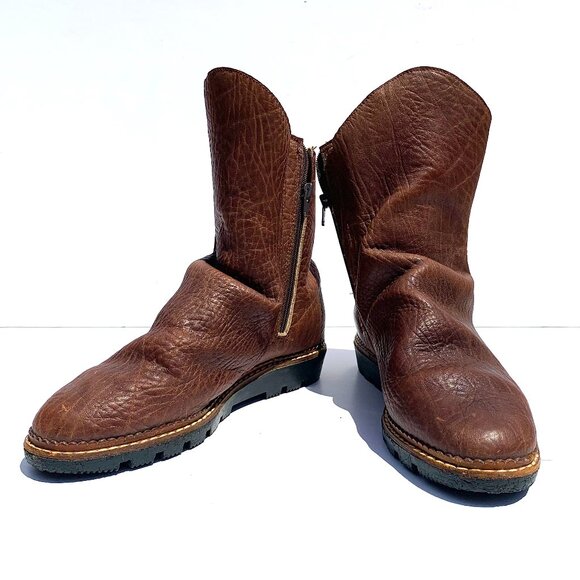 Vintage Arche Men’s Brown Leather Shearling Lined Boots US 10 main image 5